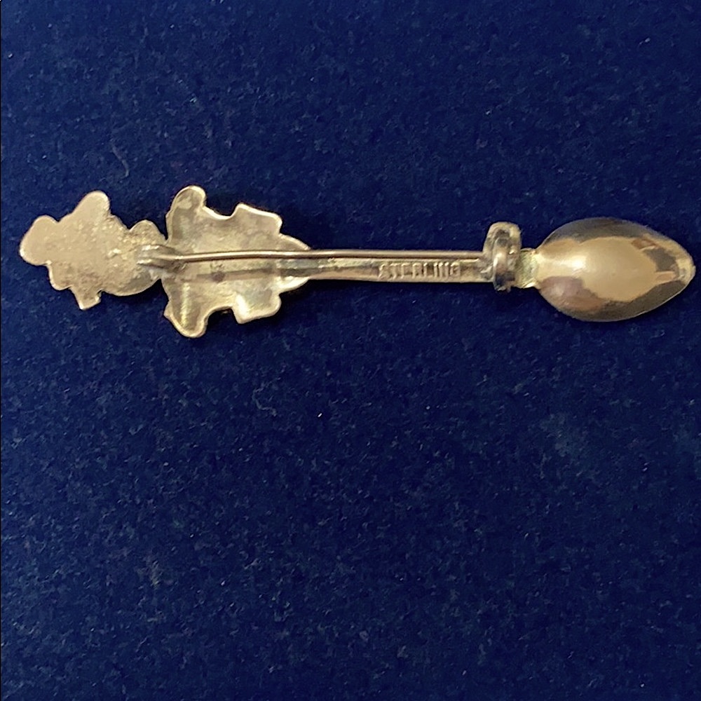 Vintage sterling silver spoon brooch - Picture 3 of 4
